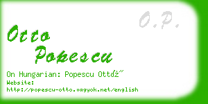 otto popescu business card